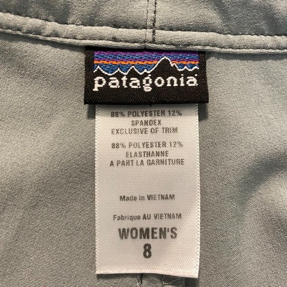 Patagonia Women's Gray‎ Drawstring Capri Pants Split Hem Lightweight Sz 8 - Picture 2 of 9